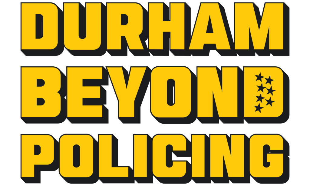 Durham Beyond Policing logo in yellow